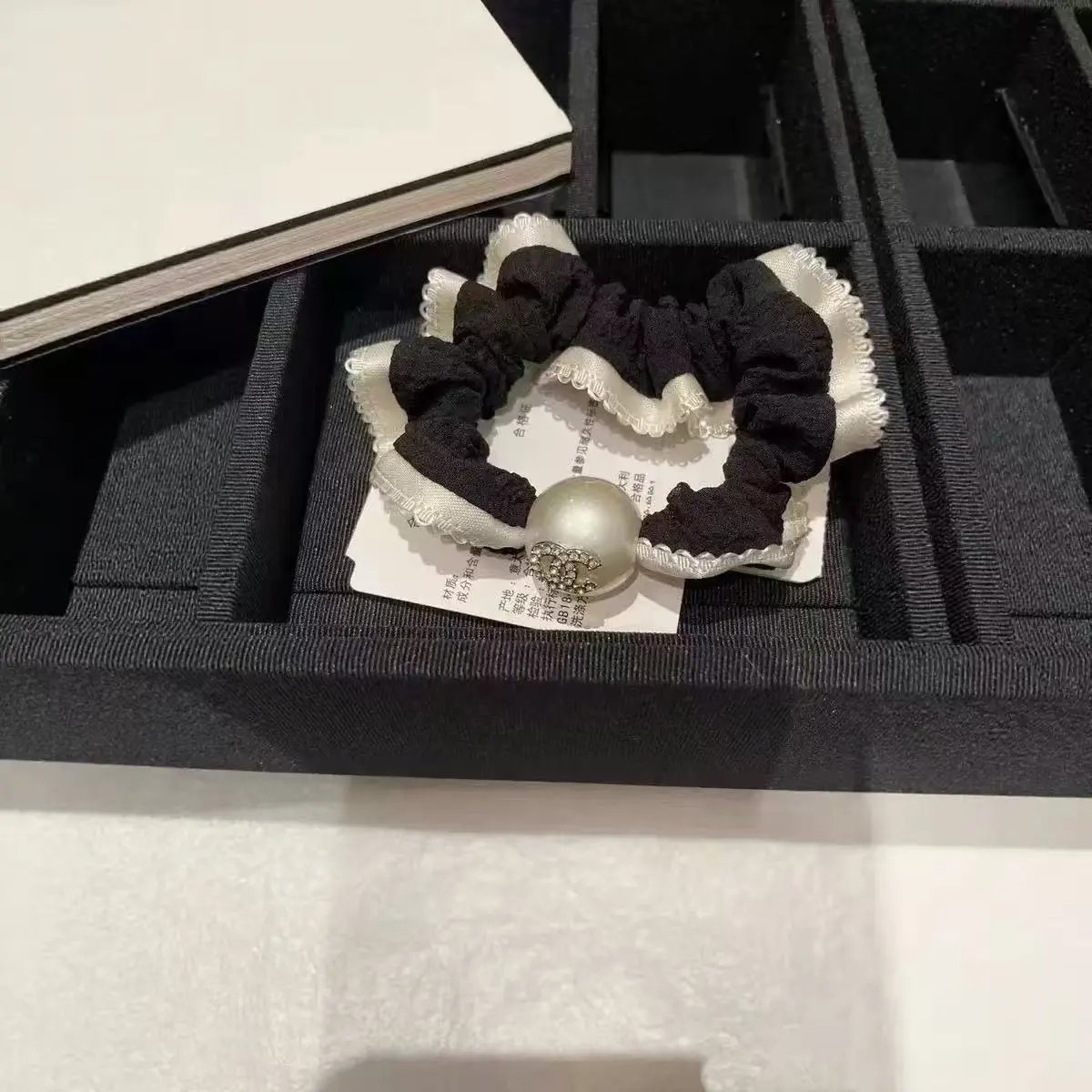 Prada Uncategorized Denim Triangle Plaque Headband — 25