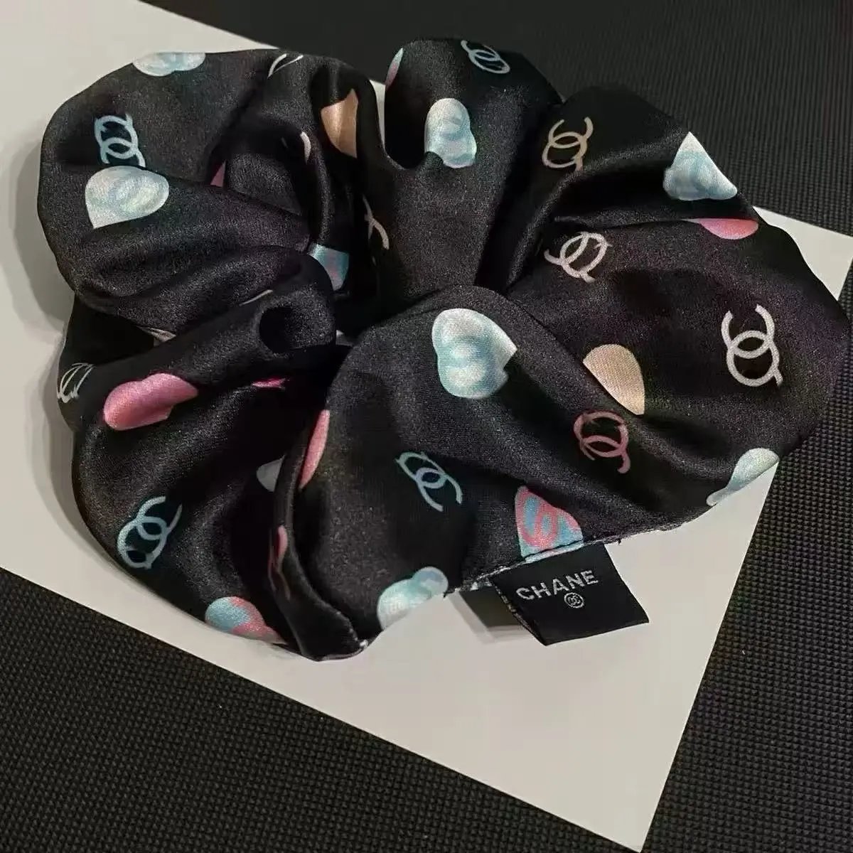 Prada Uncategorized Denim Triangle Plaque Headband — 14