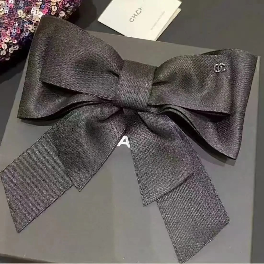 Prada Uncategorized Denim Triangle Plaque Headband — 28