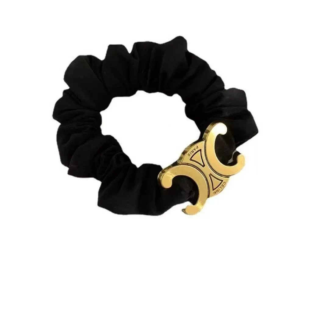 Prada Uncategorized Denim Triangle Plaque Headband — 35