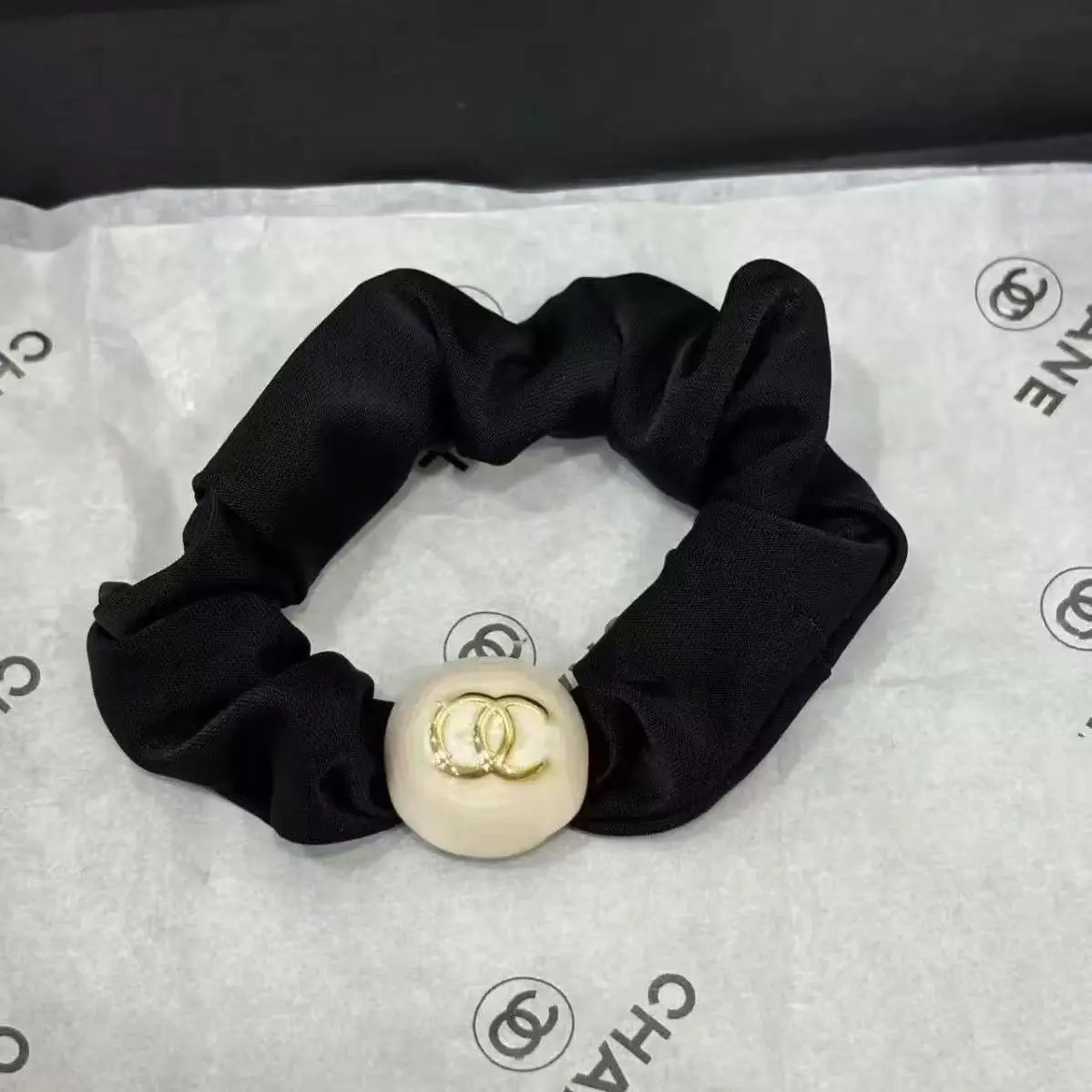 Prada Uncategorized Denim Triangle Plaque Headband — 12