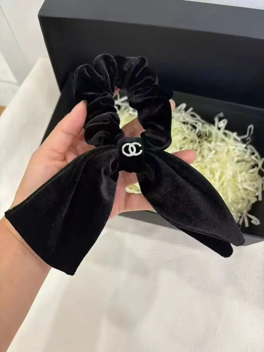 Prada Uncategorized Denim Triangle Plaque Headband — 7