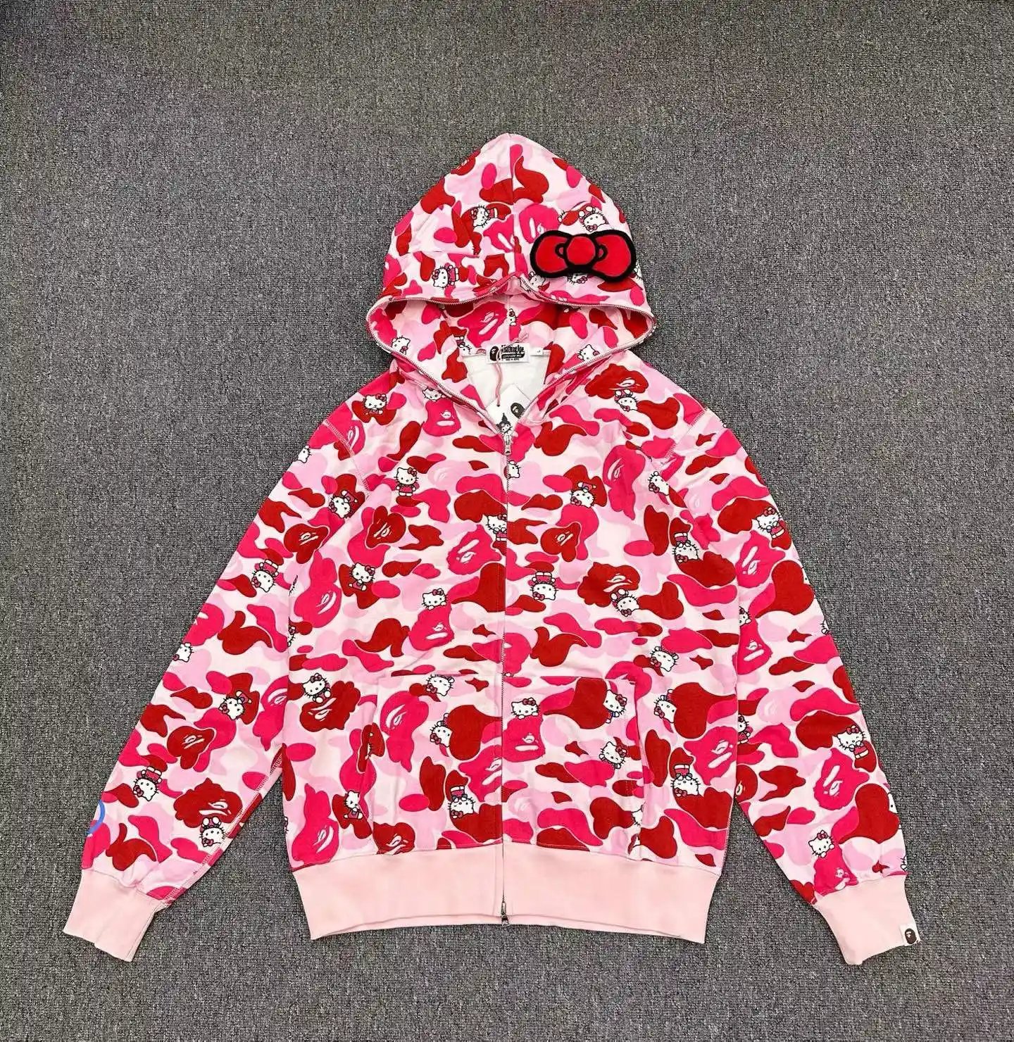 BAPE x Sanrio Characters Hello Kitty Camo Full Zip Hoodie