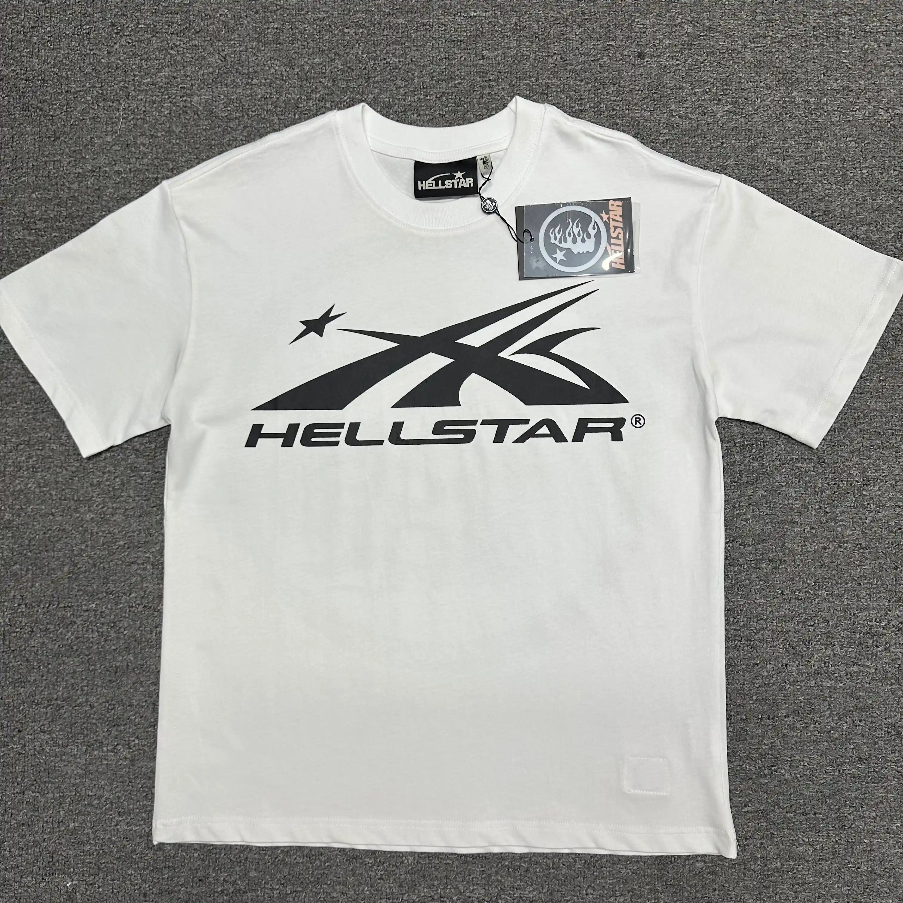 Hellstar Classic T-Shirt Regular Print – White/Black