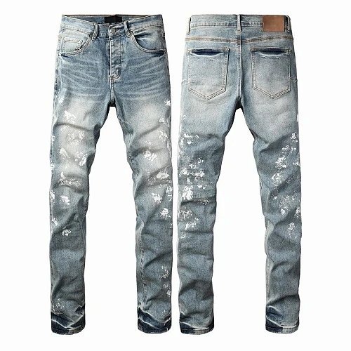 Purple Brand Paint Splatter Jeans