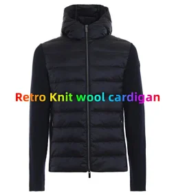 thumbnail for PRO066 Retro Knit wool cardigan Vintage Knit Down
