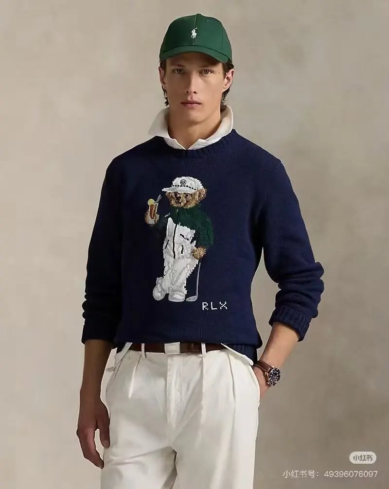 Bear Performance Sweater RLx绿色衣饮料杯高尔夫熊毛衣 P