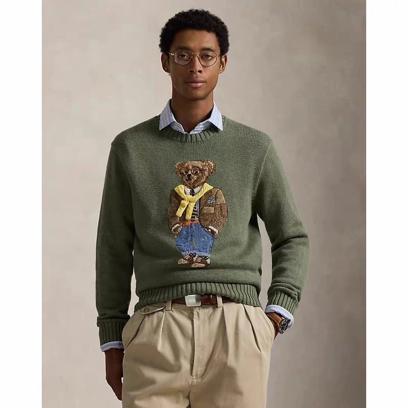 Bear Sweater RL黄色围巾绿色熊 P