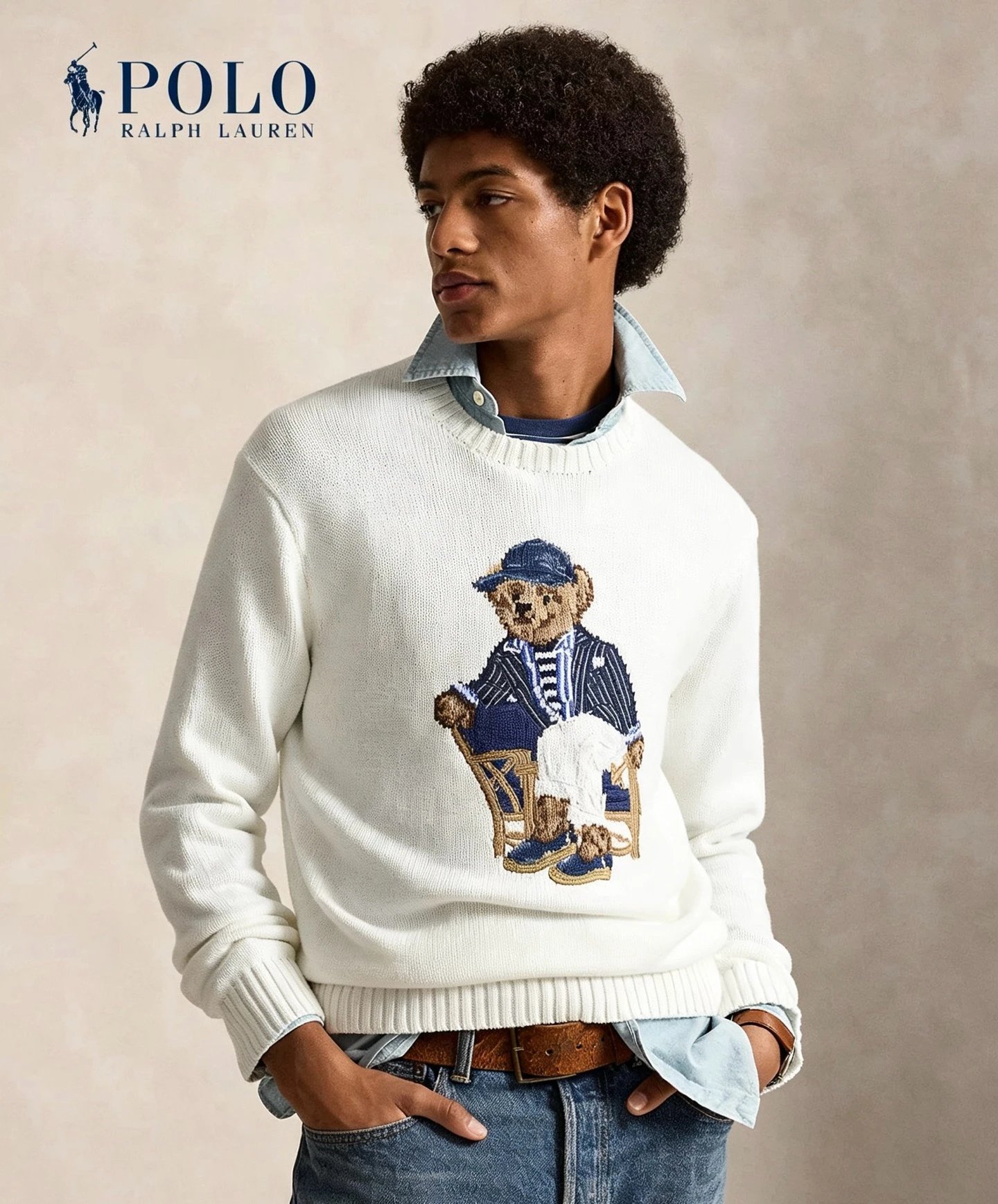 Bear Sweater RL0808翘角牛仔夹克熊毛衣 P
