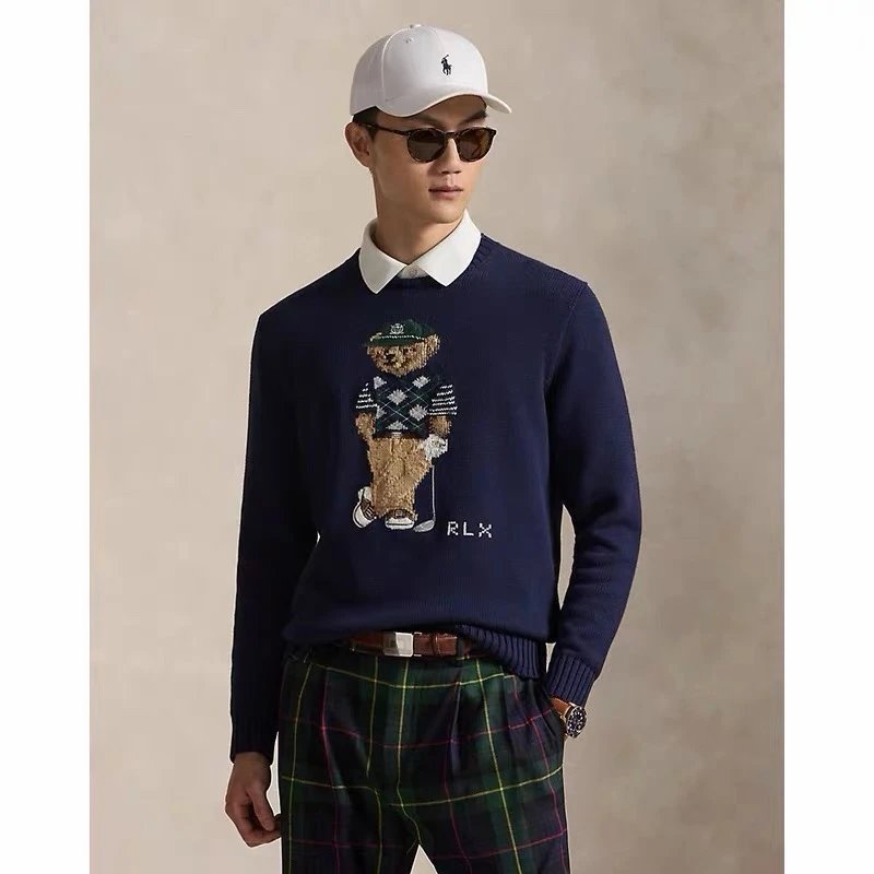 Bear Sweater RL格子衣服棒球熊 P