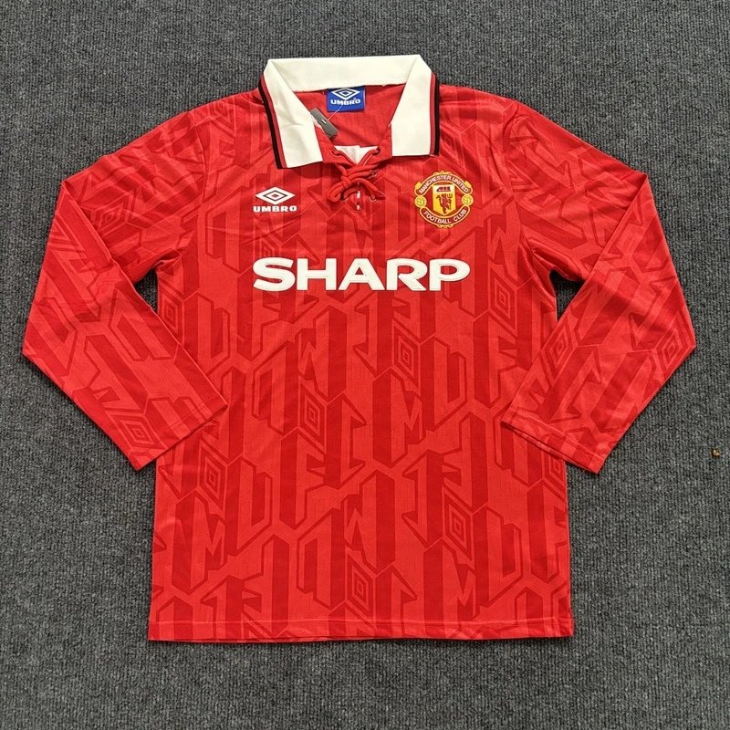 1992-1994 Manchester United home long-sleeve jersey - Style 8