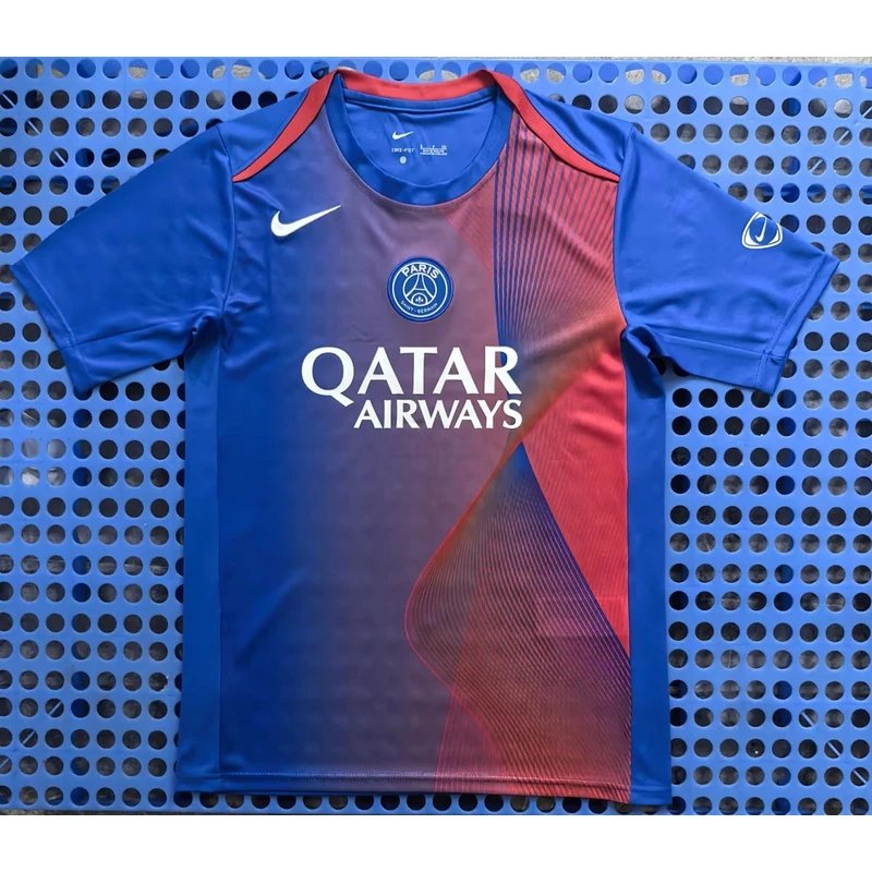 2025-2026 Paris Saint-Germain Training Jersey Blue Red Gradient - Style 23