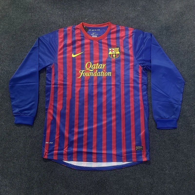 Barcelona Home Long Sleeve Stripe Jersey - Style 30