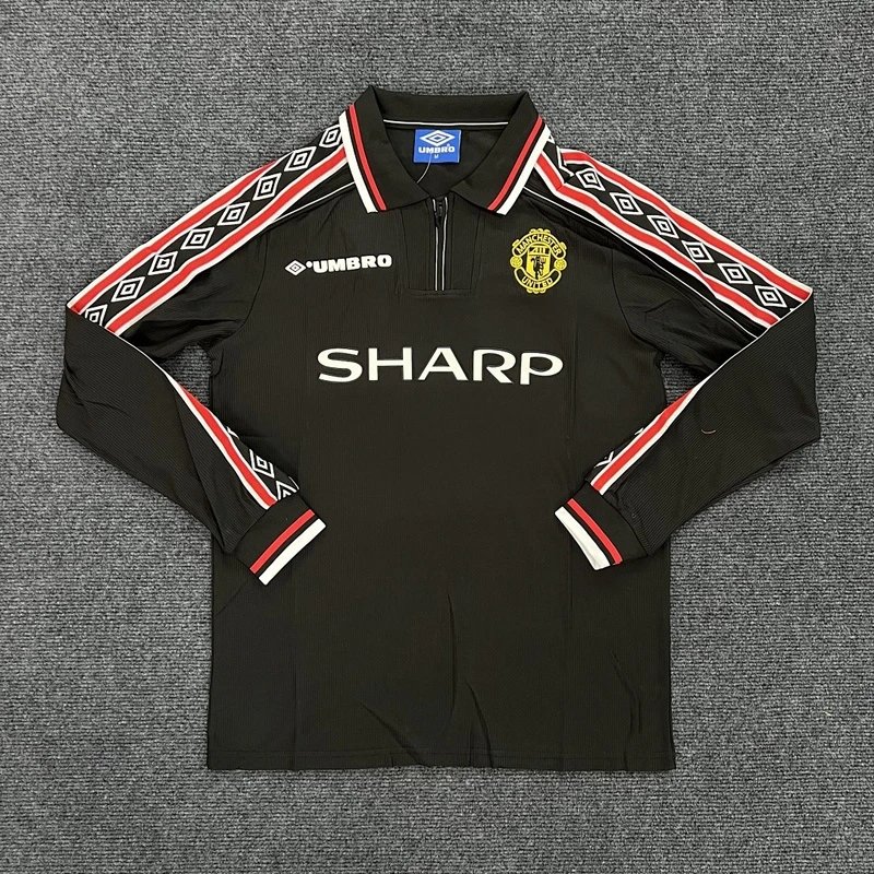 manchester united vintage black long sleeve - Style 27