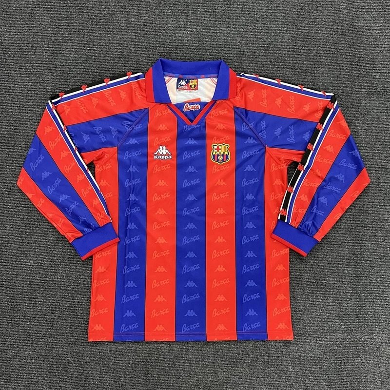 1996-1997 Barcelona Home Long Sleeve Kappa Jersey - Style 15