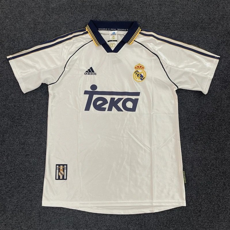 1998-00 Real Madrid Home White Jersey - Style 23