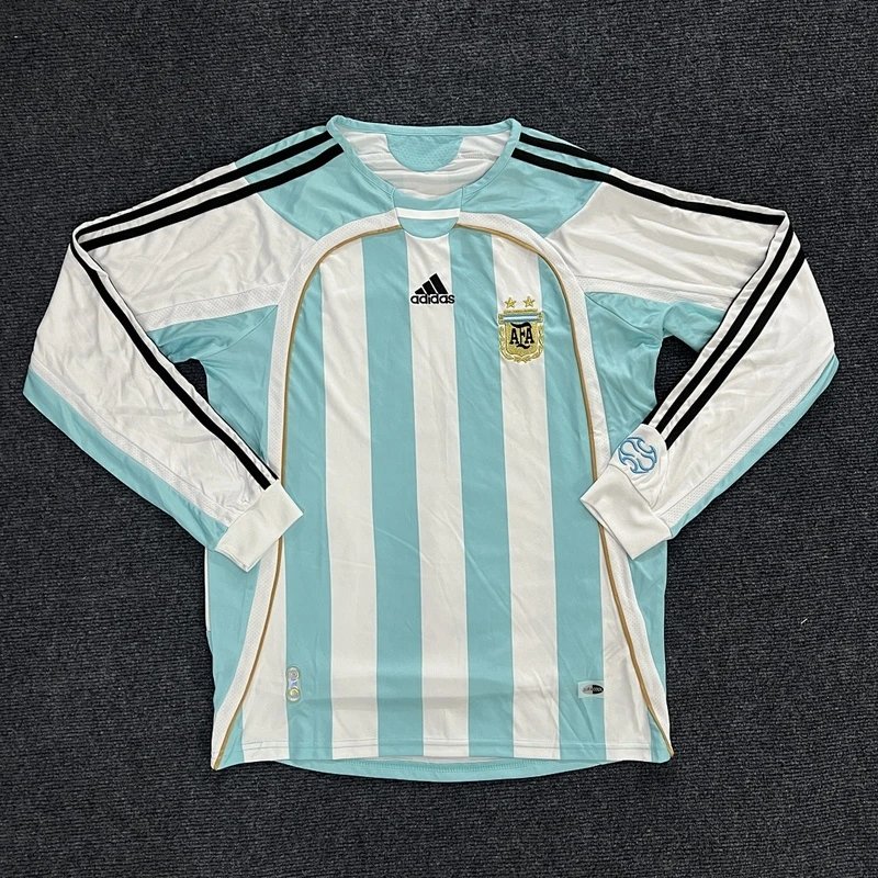2006 Argentina Home Long Sleeve Jersey - Style 15