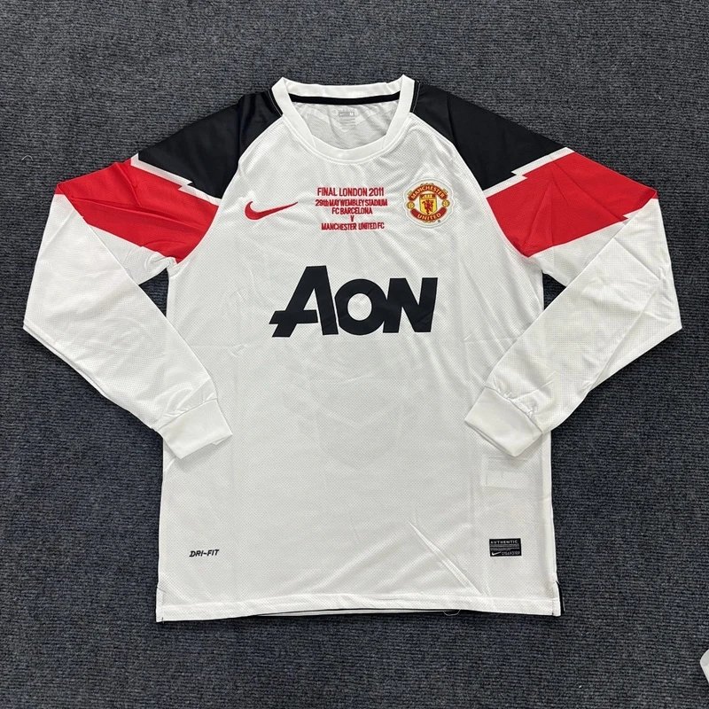 2011-12 Manchester United Away Long Sleeve Football Jersey - Style 27
