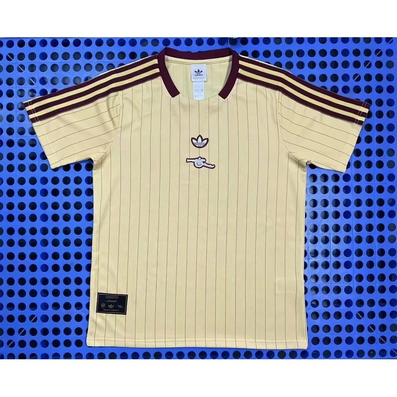 Arsenal retro mustard yellow football jersey - Style 25