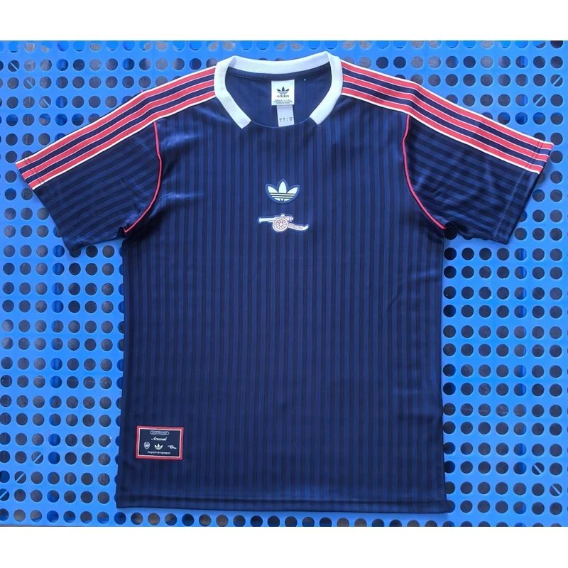 Arsenal retro navy blue football jersey - Style 34