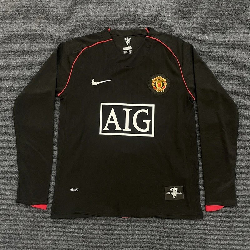 manchester united home long sleeve black - Style 14