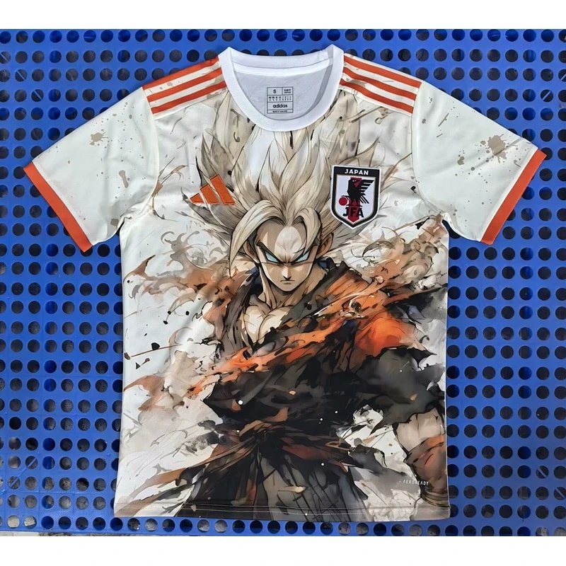 2025-2026 Japan Goku Orange Saiyajin White Football Jersey - Style 19