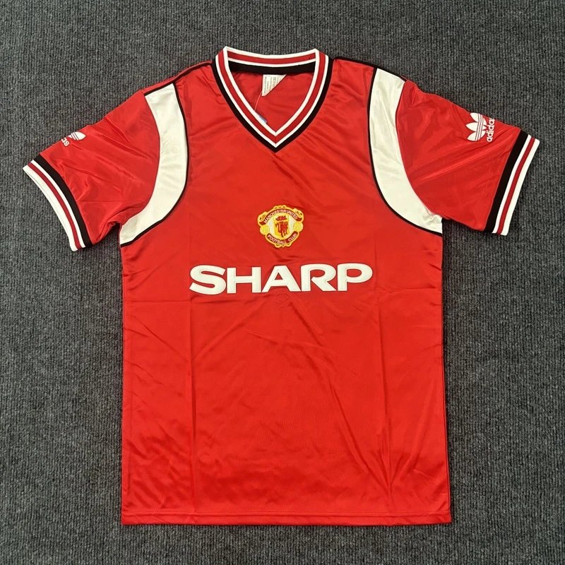 1985 Manchester United home red jersey - Style 36