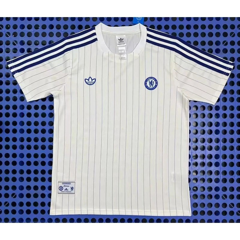 Chelsea retro white football jersey - Style 12