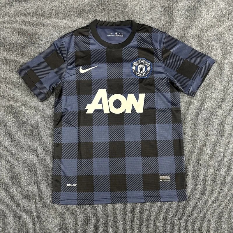 manchester united home checkered jersey - Style 32