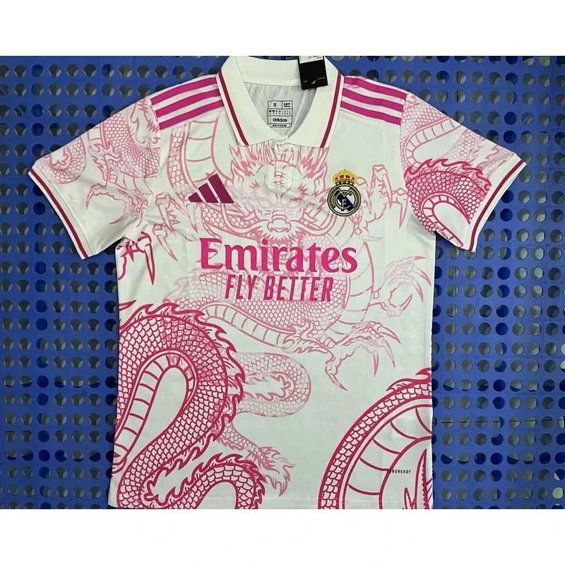 Real Madrid white pink dragon polo - Style 21