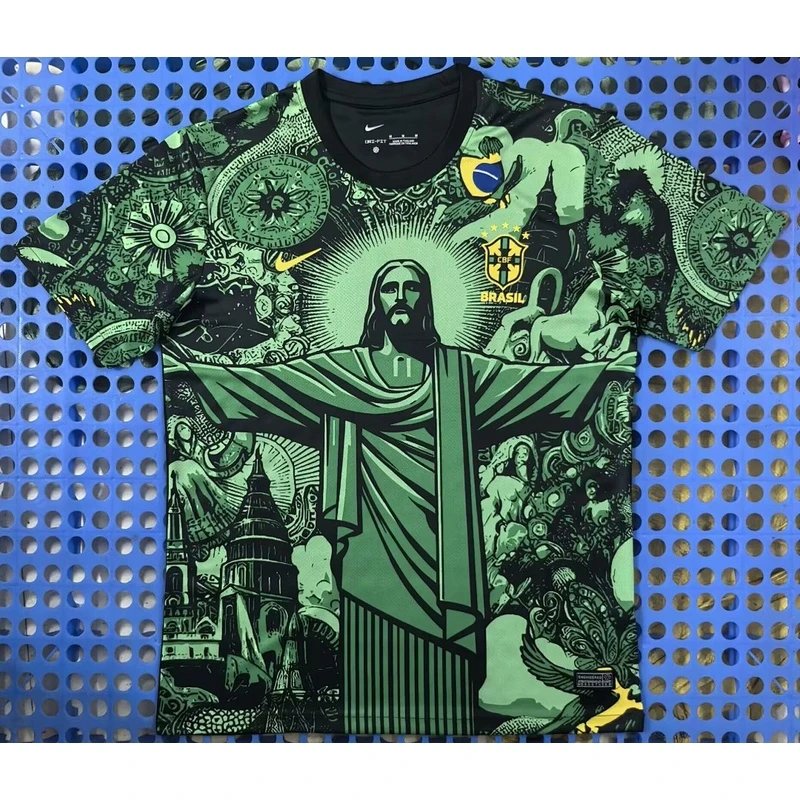 2025-2026 Brazil Jesus Edition Green, Football Jersey - Style 29