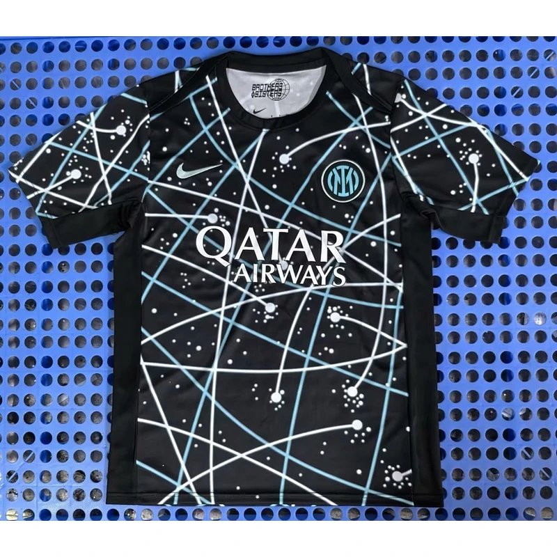 2025-2026 Inter Milan Pre-Season Training Jersey Black Blue - Style 17