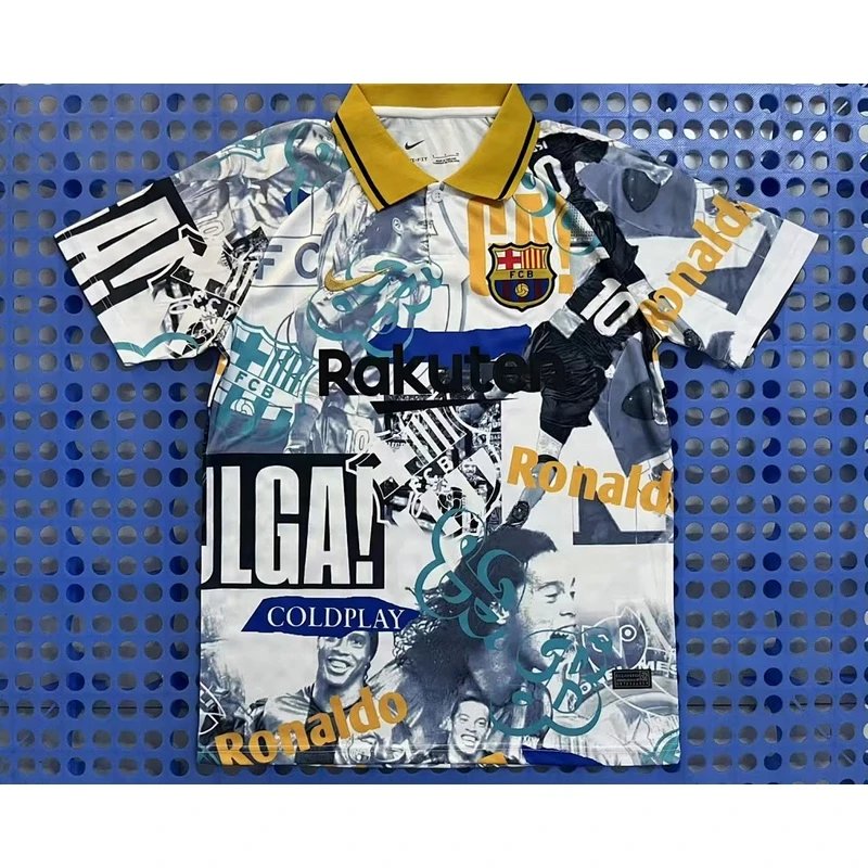 2025-2026 Barcelona Ronaldinho Graffiti Polo - Style 12
