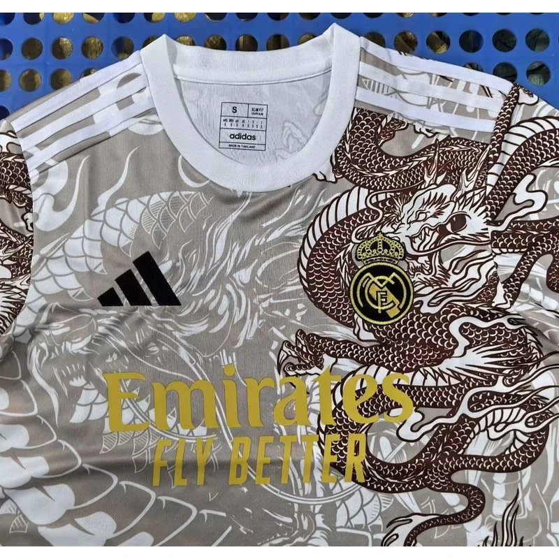 2025-2026 Real Madrid Brown Dragon Special Edition Football Jersey - Style 22