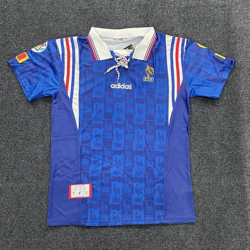 1996 French Home Blue Jersey - Style 3