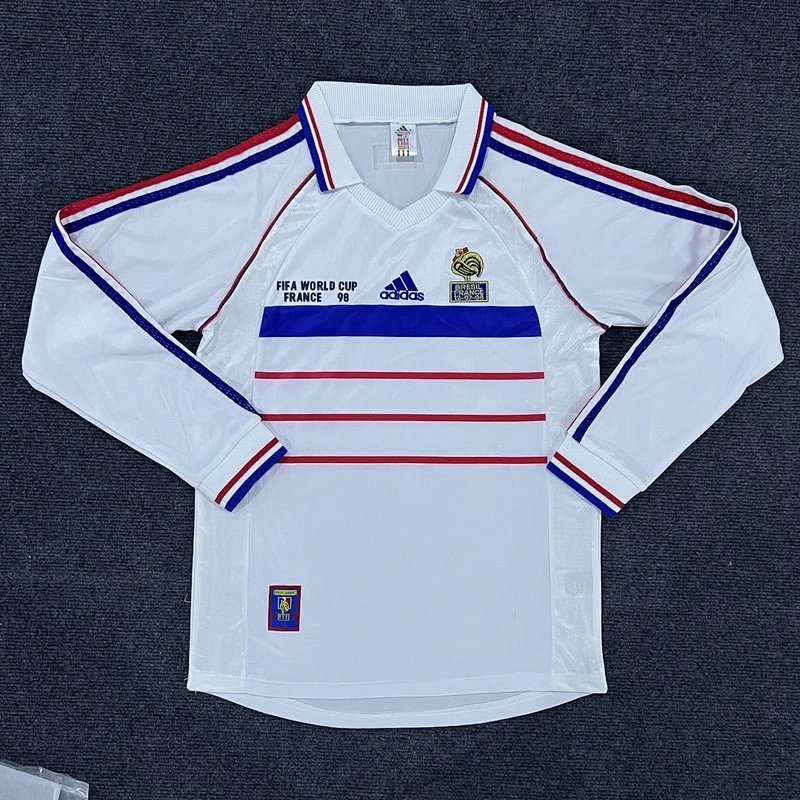 1998 France home long-sleeve football jersey - Style 7