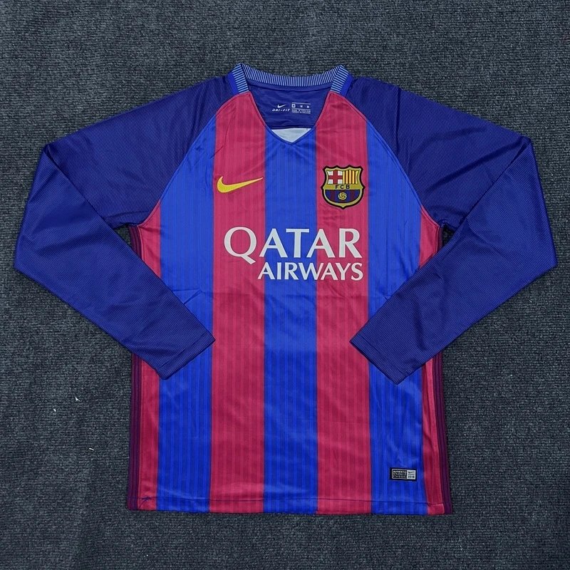 Barcelona Home Long Sleeve Jersey - Style 4
