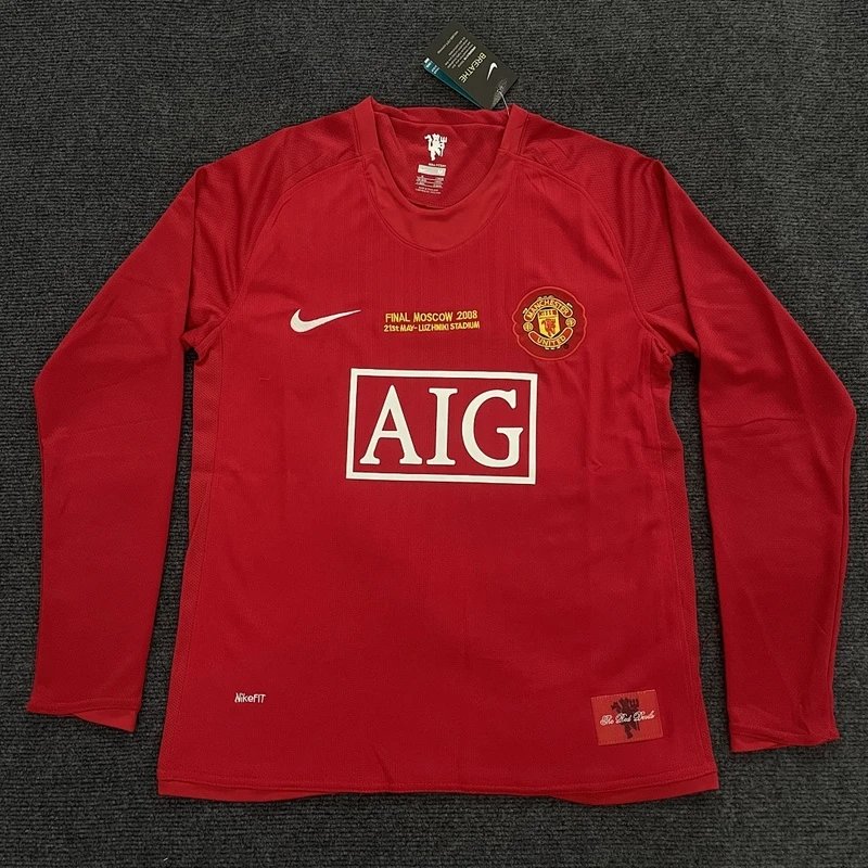 2008-2009 Manchester United Home Long Sleeve Shirt - Style 16