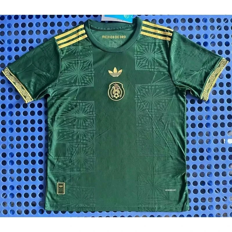 Mexico De Oro green patterned football jersey - Style 6