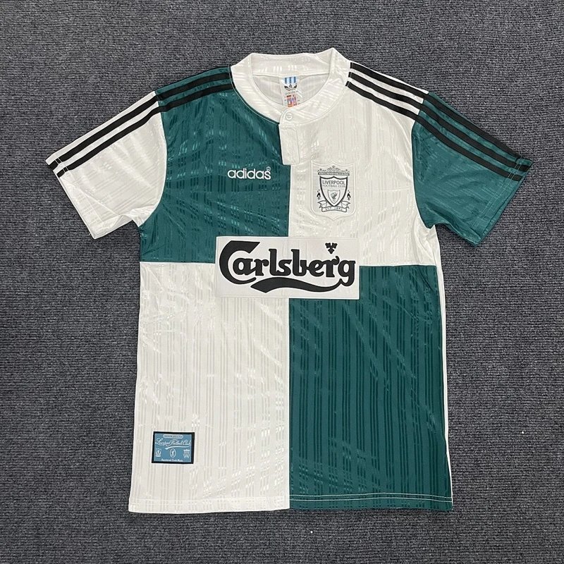 Liverpool home green and white football jersey - Style 30