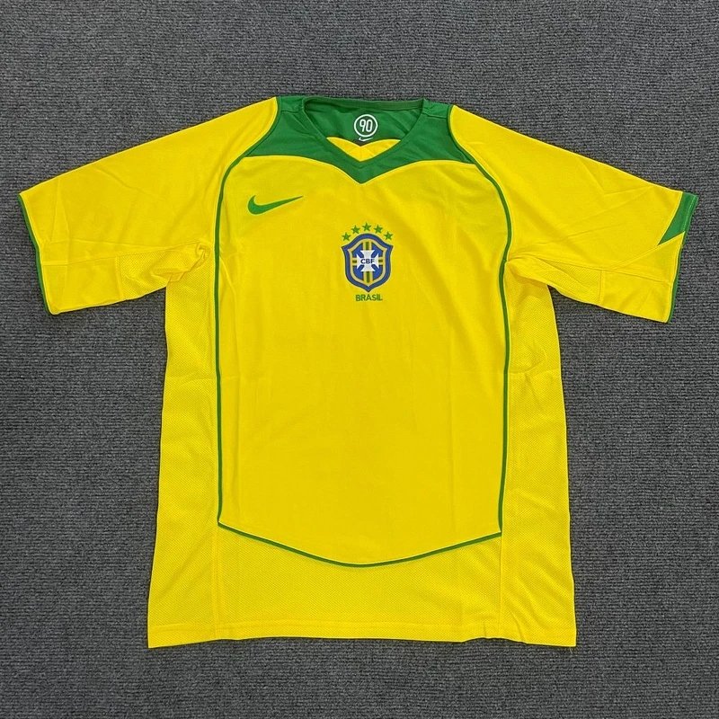2004 Brazil Home Jersey - Style 38