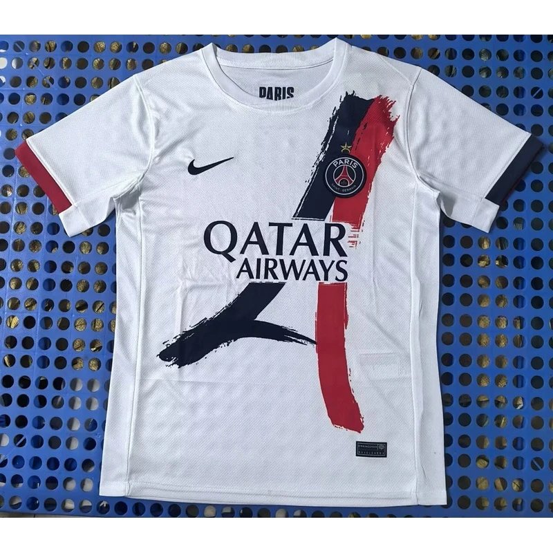 Paris Saint-Germain UEFA Champions League winning home kit with star, white - Style 11
