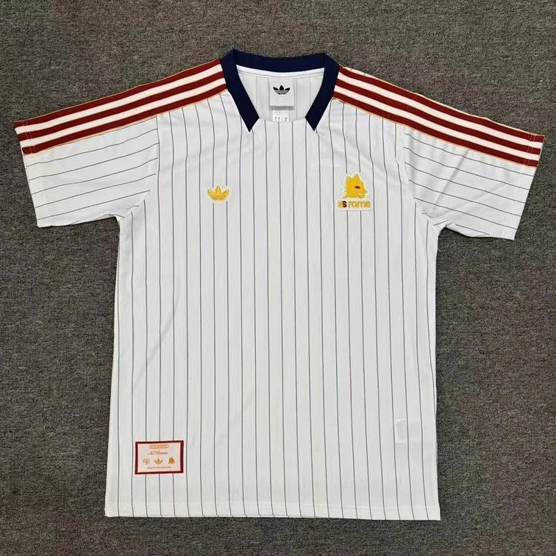 retro roman white football jersey - Style 27