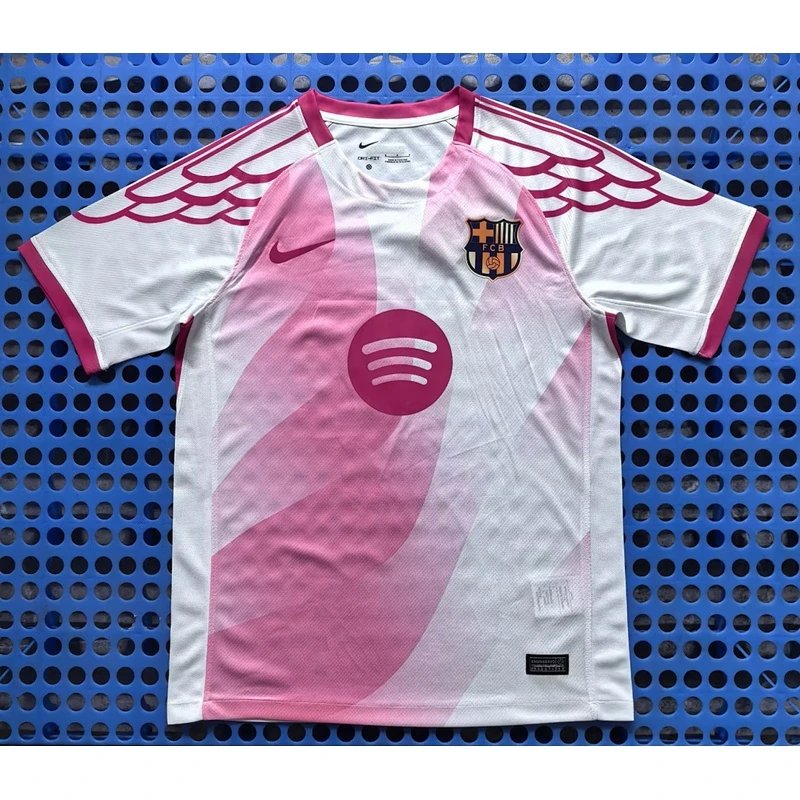 2025-2026 FC Barcelona Pink White Training Jersey - Style 21