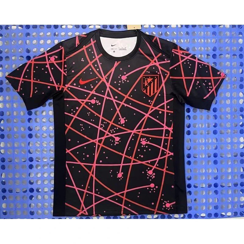 Atletico Madrid Red Black Training Jersey - Style 25