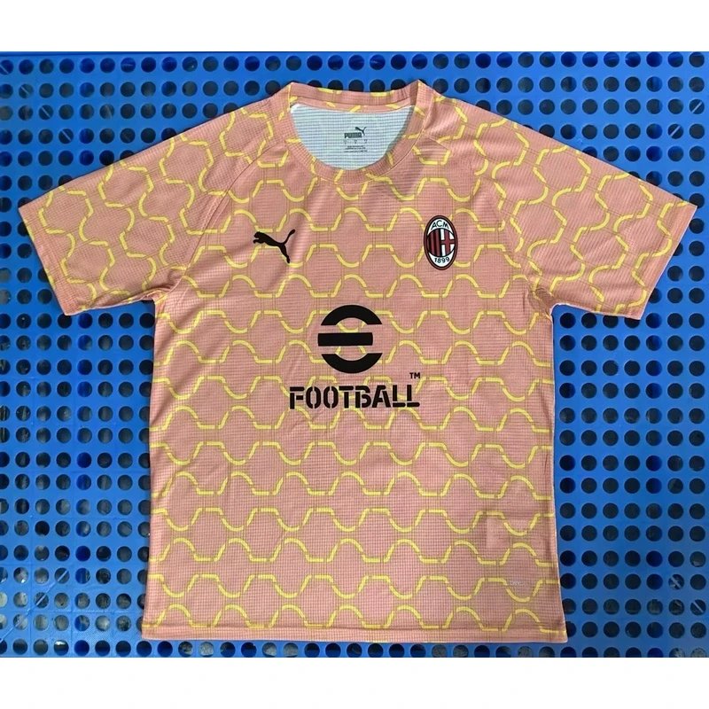 2025-2026 AC Milan orange pink training jersey - Style 35
