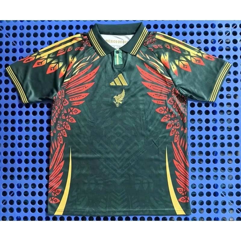 Mexico green polo with red wings training jersey - Style 5