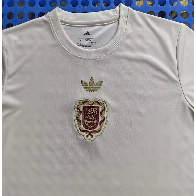 2025-2026 Bayern Munich 125th Anniversary T-Shirt Cream - Style 1