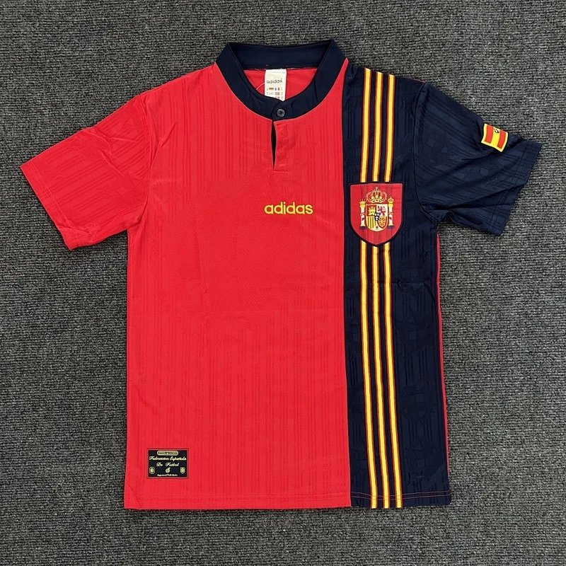 1996 Spain home football jersey - Style 30