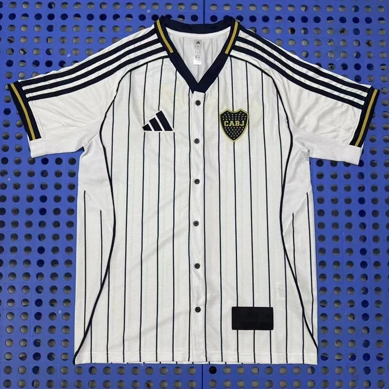 2025-2026 Boca Juniors White Football Jersey - Style 14